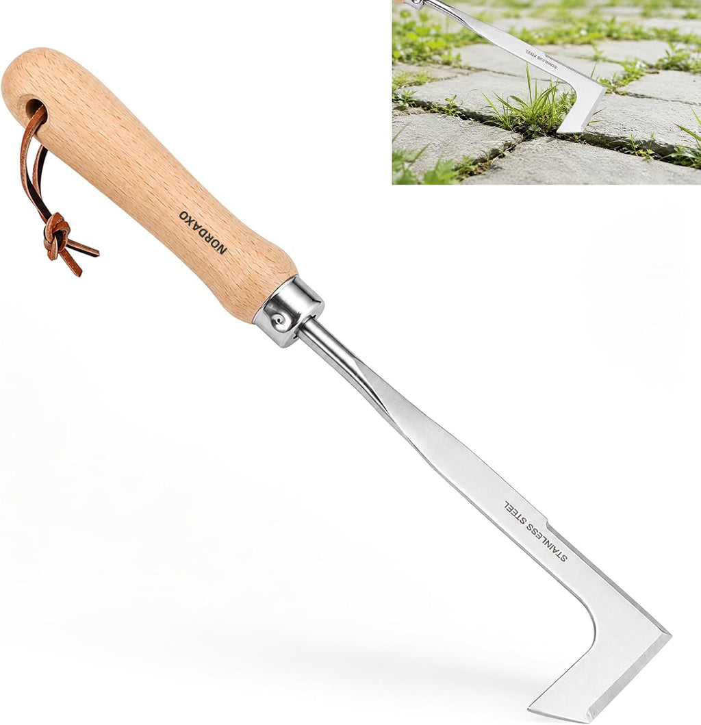 NORDAXO Crack Weeder 12" Stainless Steel Crevice Weeding Tool