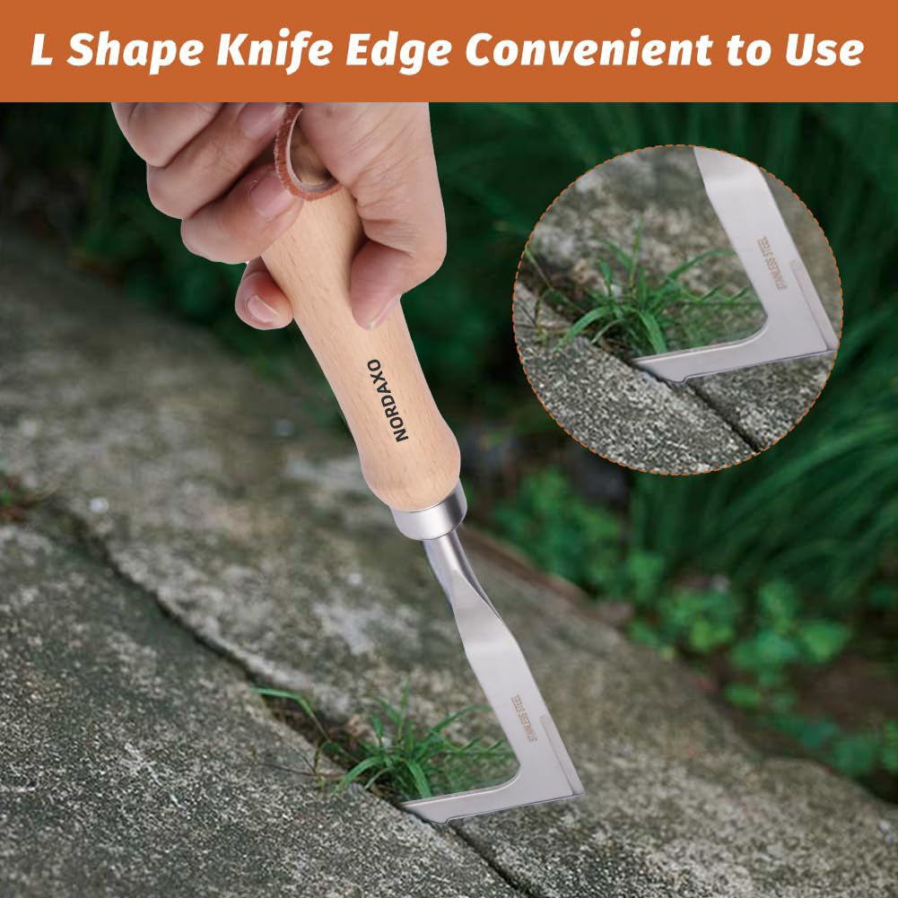 NORDAXO Crack Weeder 12" Stainless Steel Crevice Weeding Tool