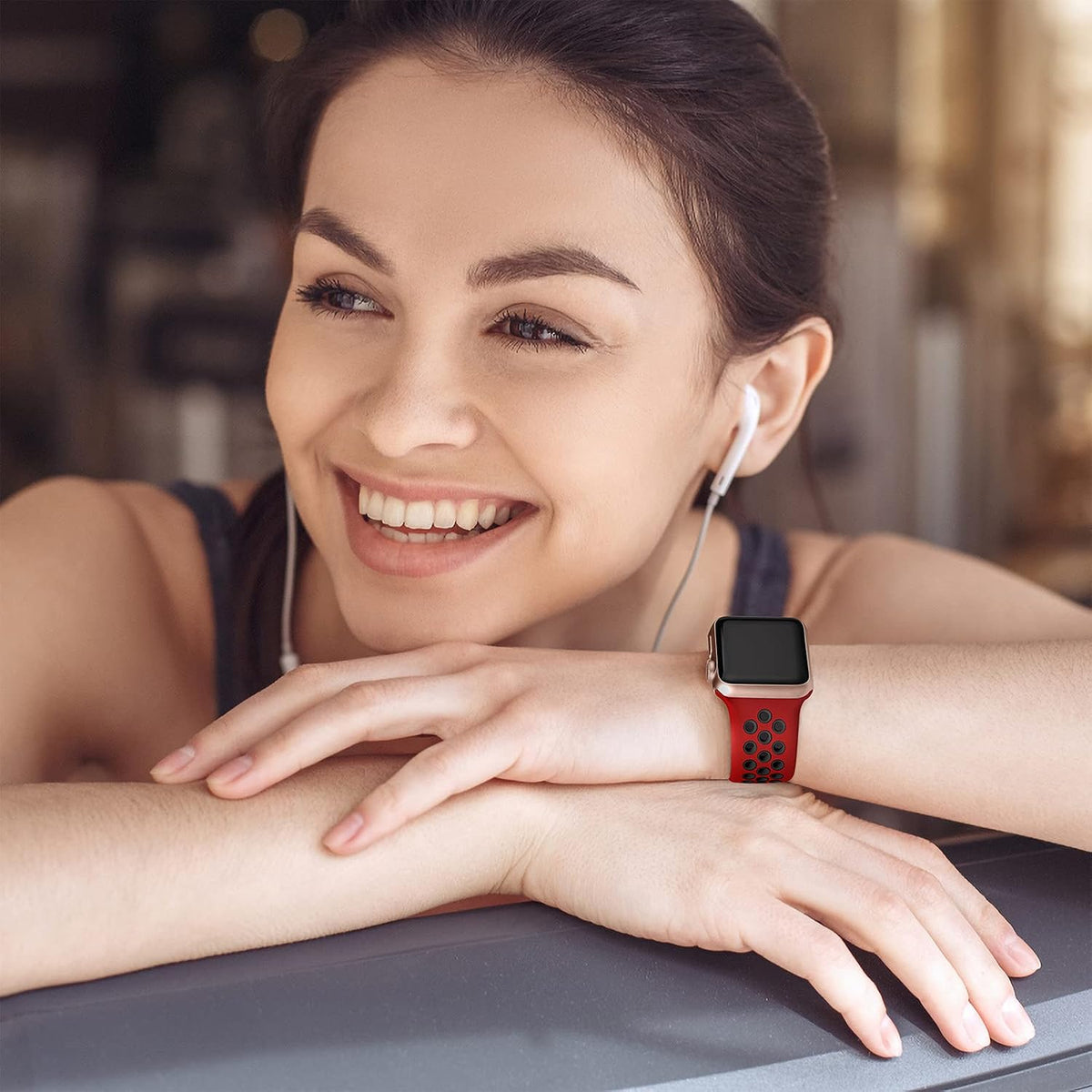 Beydoa Silicone Sport Band for Apple Watch Bands 45/46/44/42/49mm Women Men