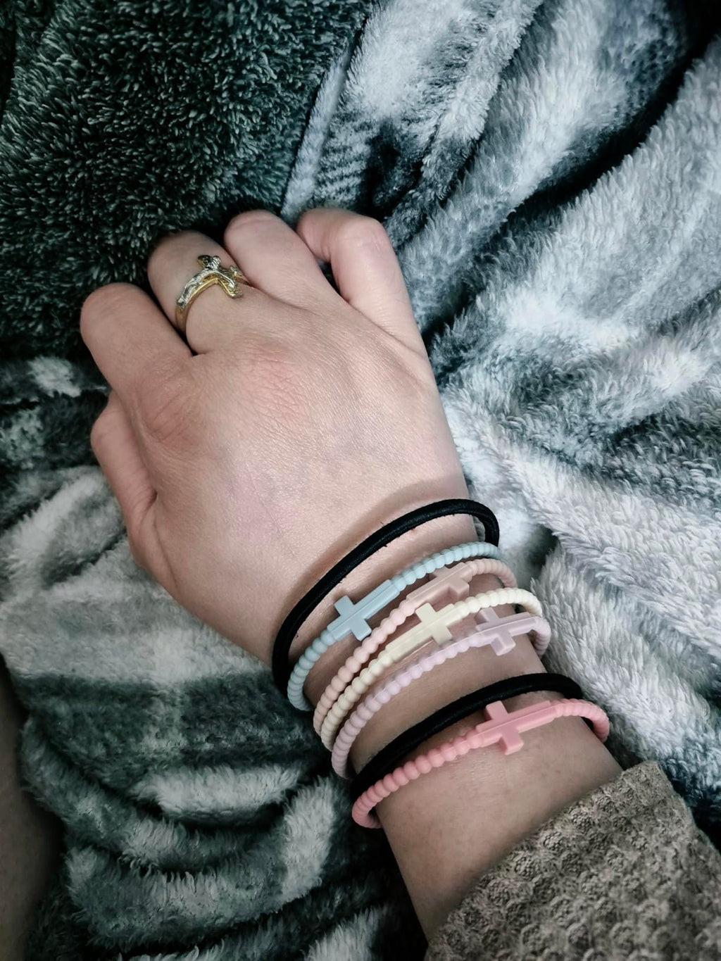 Lenrao Jesus Bracelets - Cross Silicone Bracelet