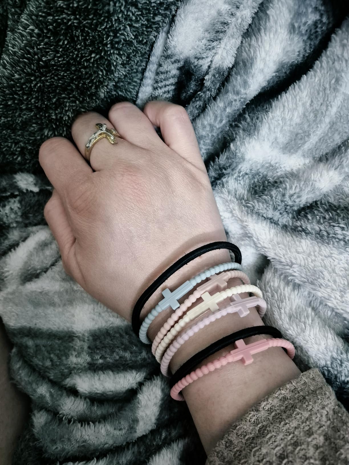 Lenrao Jesus Bracelets - Cross Silicone Bracelet