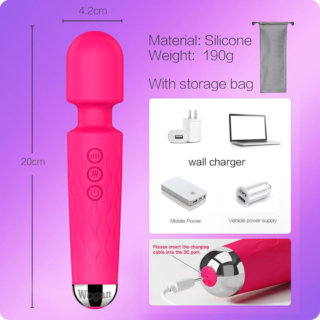 Wogan Vibrator Wand, Adult Sex Toy Wand, G Spot Dildo